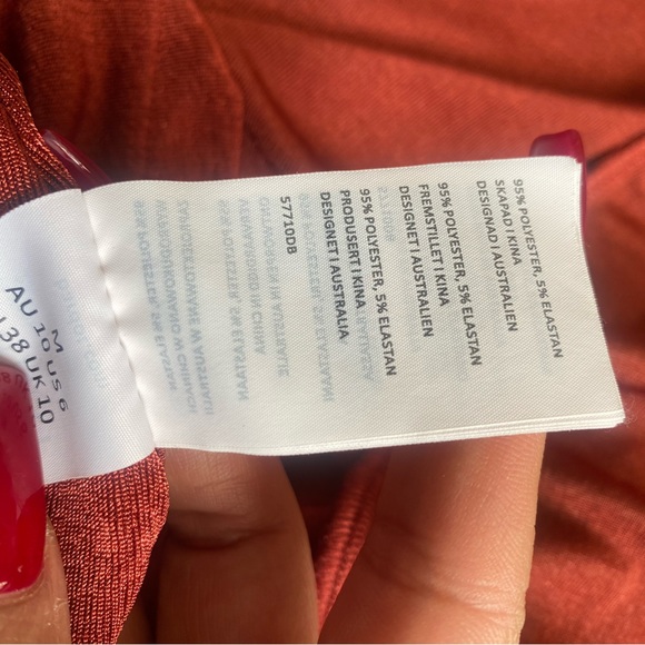 Bardot Cocktail Dress-Size 6, Color: Rust - Picture 7 of 7